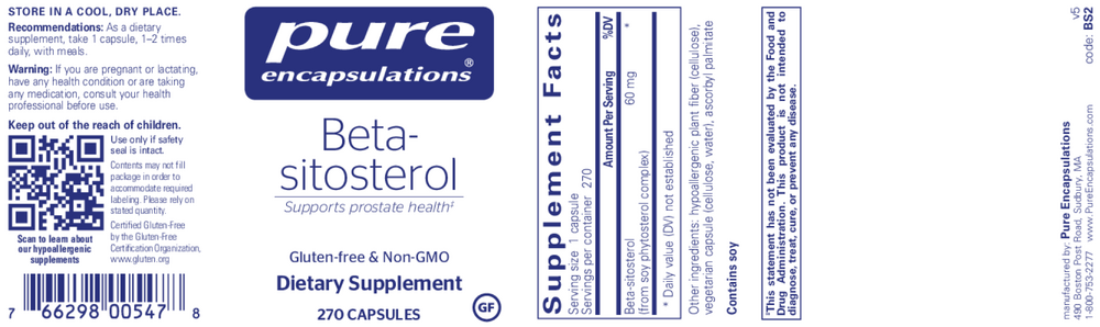 Pure Encapsulations Beta-Sitosterol 270 capsules