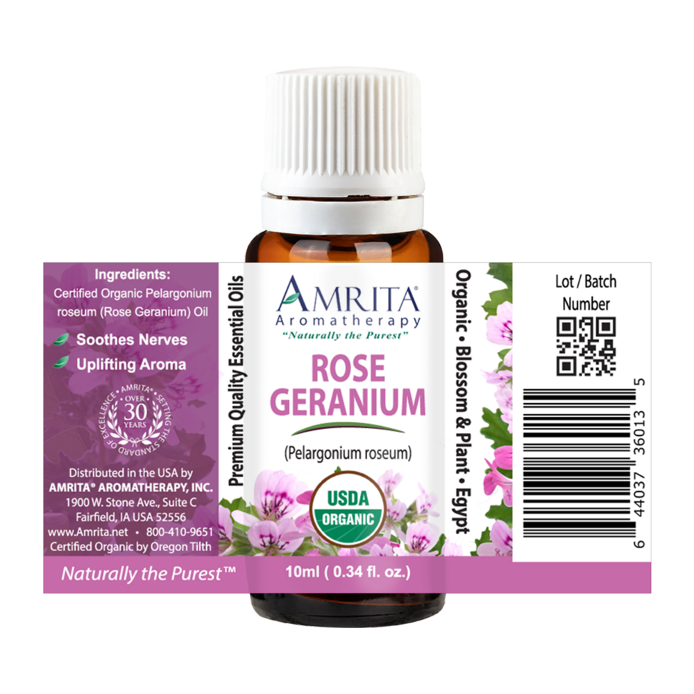 Amrita Aromatherapy Geranium Rose Organic 0.34oz