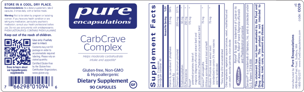 Pure Encapsulations Carbcrave Complex 90 capsules
