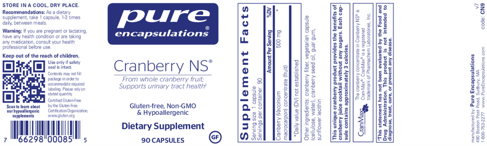 Pure Encapsulations Cranberry NS 90 capsules
