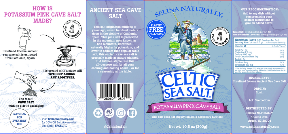 Celtic Sea Salt Celtic Sea Salt® Potassium Pink Cave Salt 300 Grams
