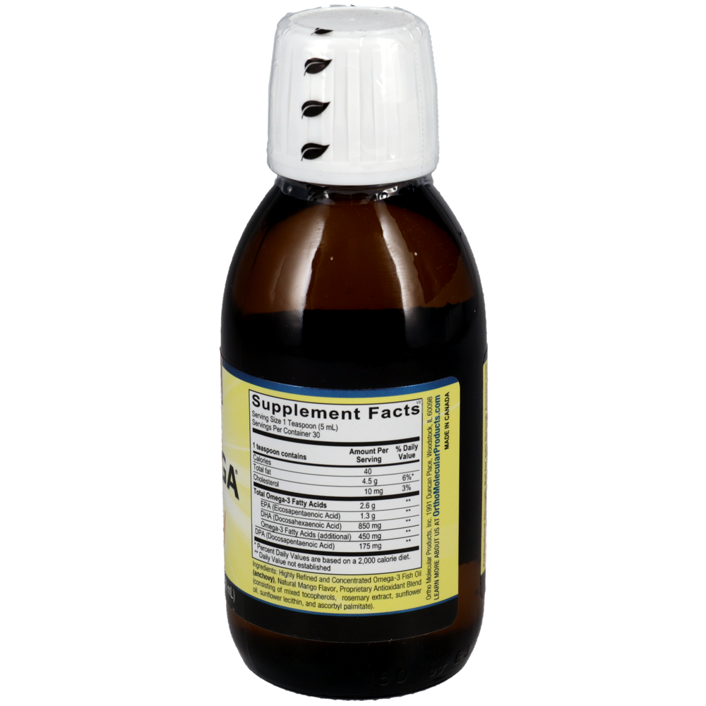 Ortho Molecular Product Omega Liquid Fish Oil Mango 5.07 oz
