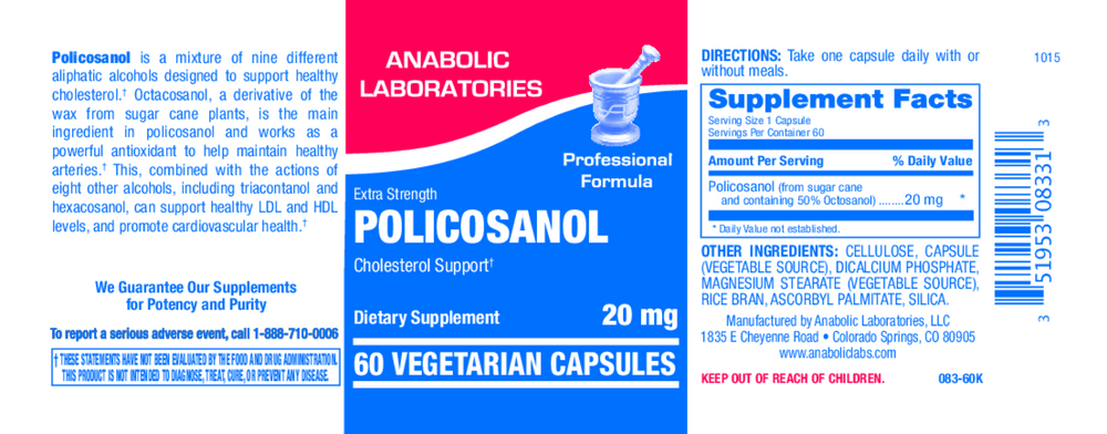 Anabolic Laboratories Policosanol 60 tablets