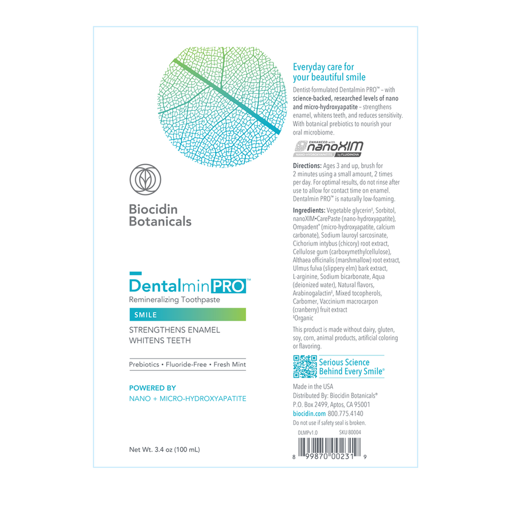 Biocidin Botanicals Dentalmin PRO™ Remineralizing Toothpaste 3.4oz