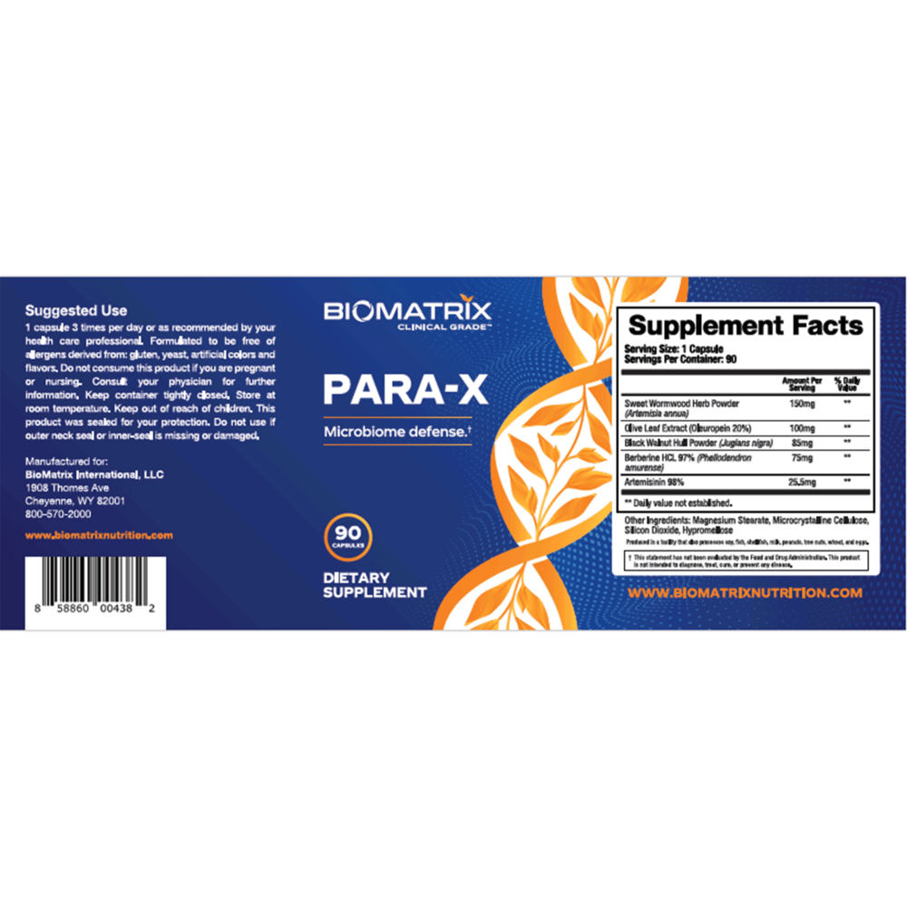 BioMatrix Para-X (formerly Paracid-X) 90 capsules