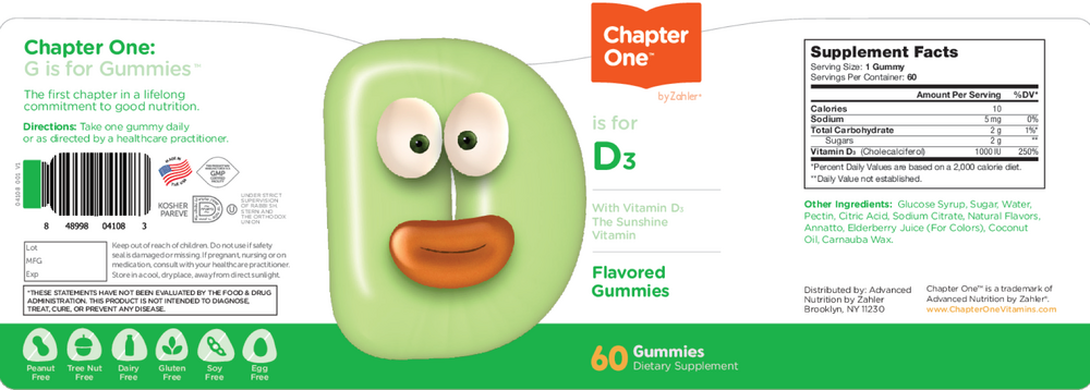 Chapter One Vitamins Vitamin D3 Gummies 60 gummies