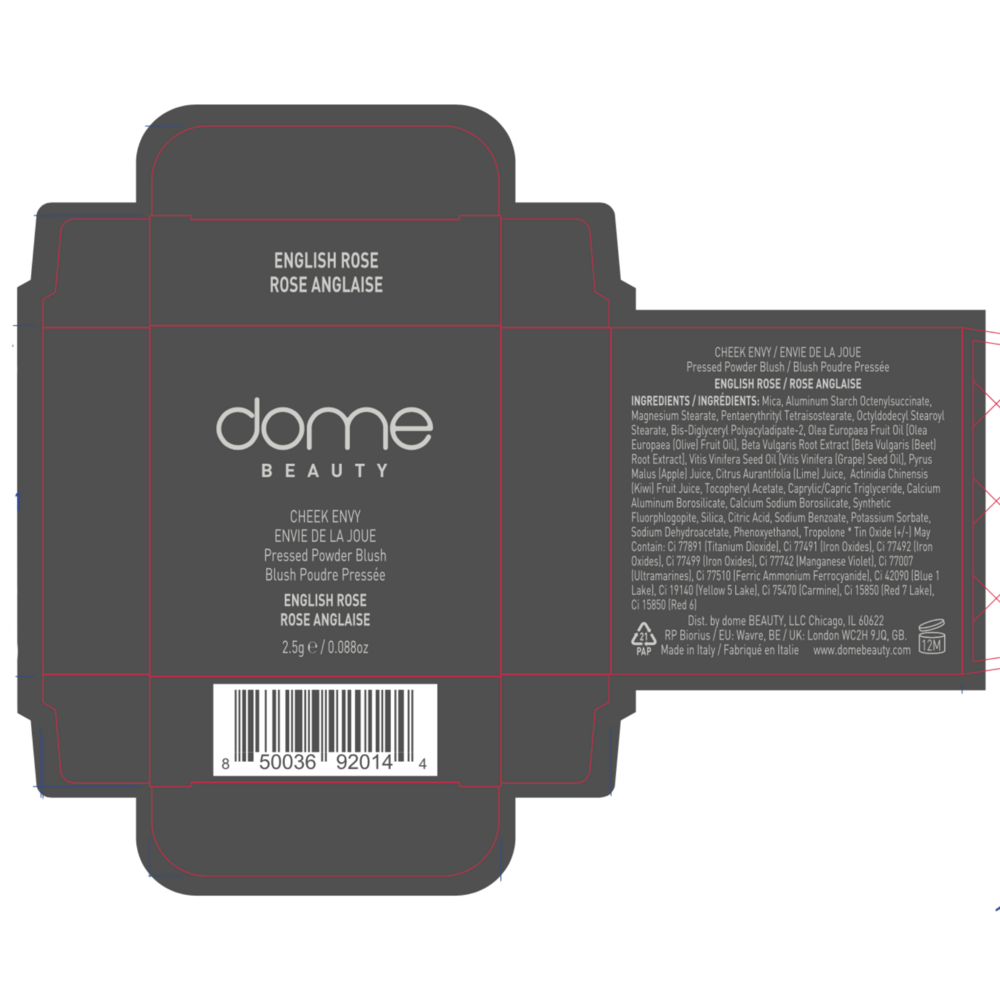 Dome Beauty Cheek Envy Pressed Powder Blush English 0.88oz