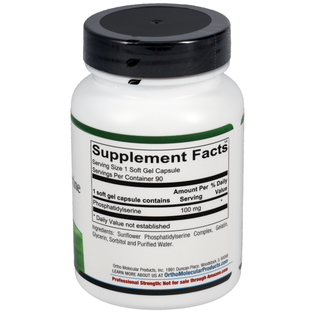 Ortho Molecular Products Phosphatidylserine 100 mg – Cognitive & Memory Support – 90 Softgels
