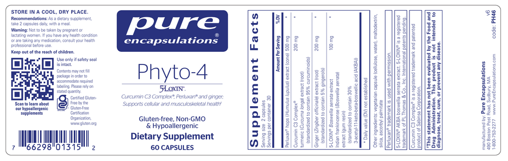 Pure Encapsulations Phyto-4 60 capsules
