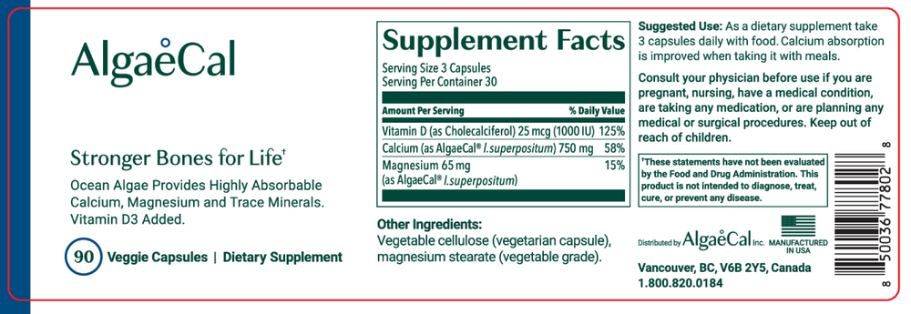 AlgaeCal AlgaeCal 90 capsules