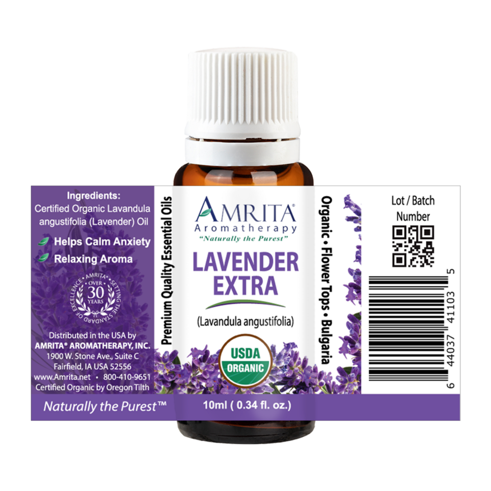 Amrita Aromatherapy Lavender Extra (Organic) 0.34oz