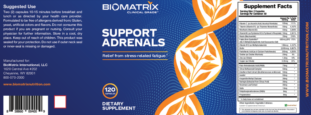 BioMatrix Support Adrenals 120 capsules