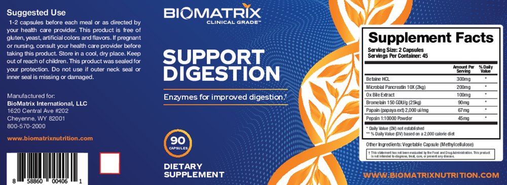 BioMatrix Support Digestion90 capsules