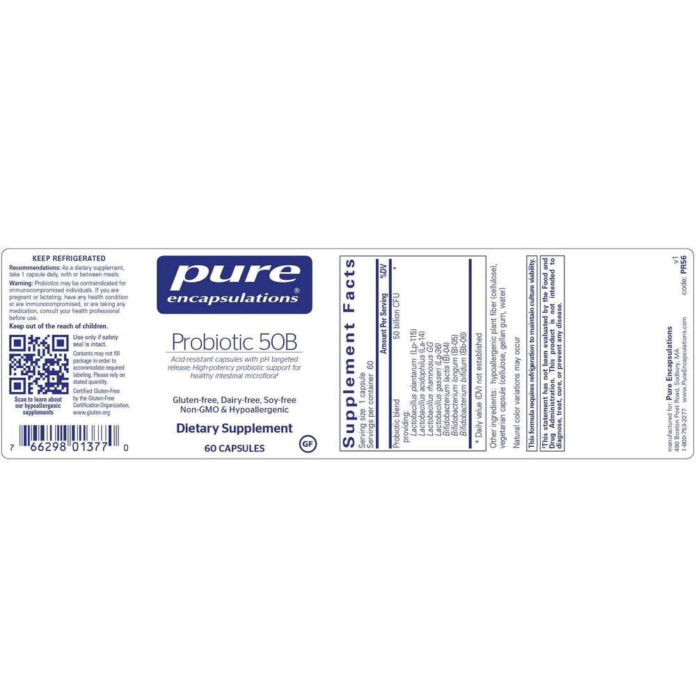 Pure Encapsulations Probiotic 50B 60 capsules
