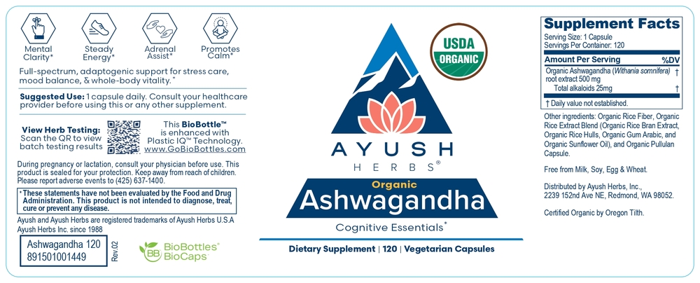 Ayush Herbs Ashwagandha 120 capsules