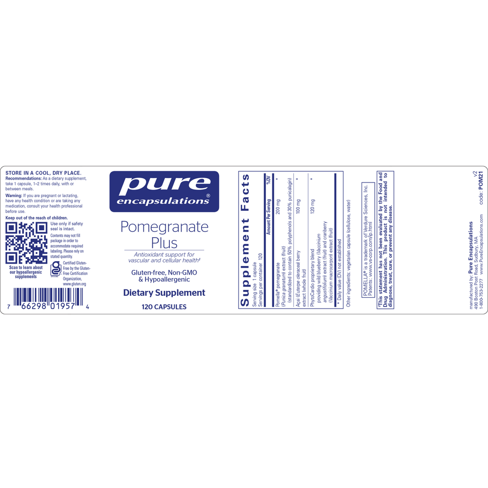 Pure Encapsulations Pomegranate Plus 120 capsules