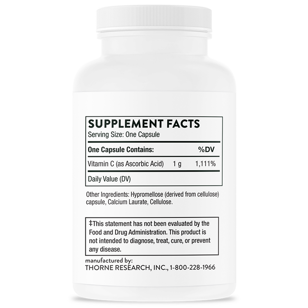 Thorne Vitamin C 1,000 mg 60 capsules