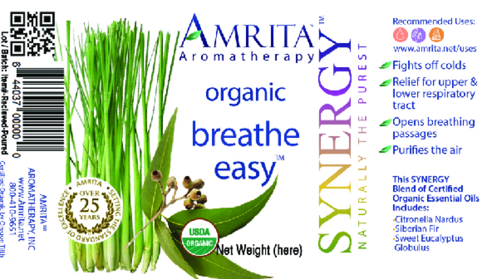 Amrita Aromatherapy Breathe Easy Organic 0.33oz