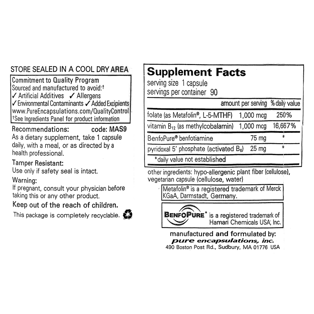 Pure Encapsulations MethylAssist 90 capsules