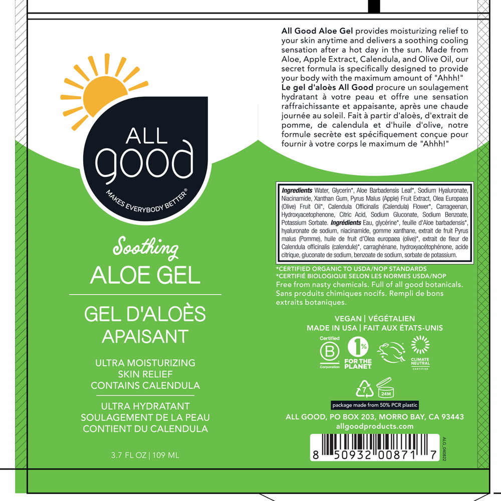 All Good Soothing Aloe Gel 3.7 oz