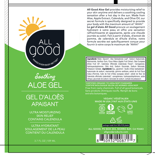 All Good Soothing Aloe Gel 3.7 oz