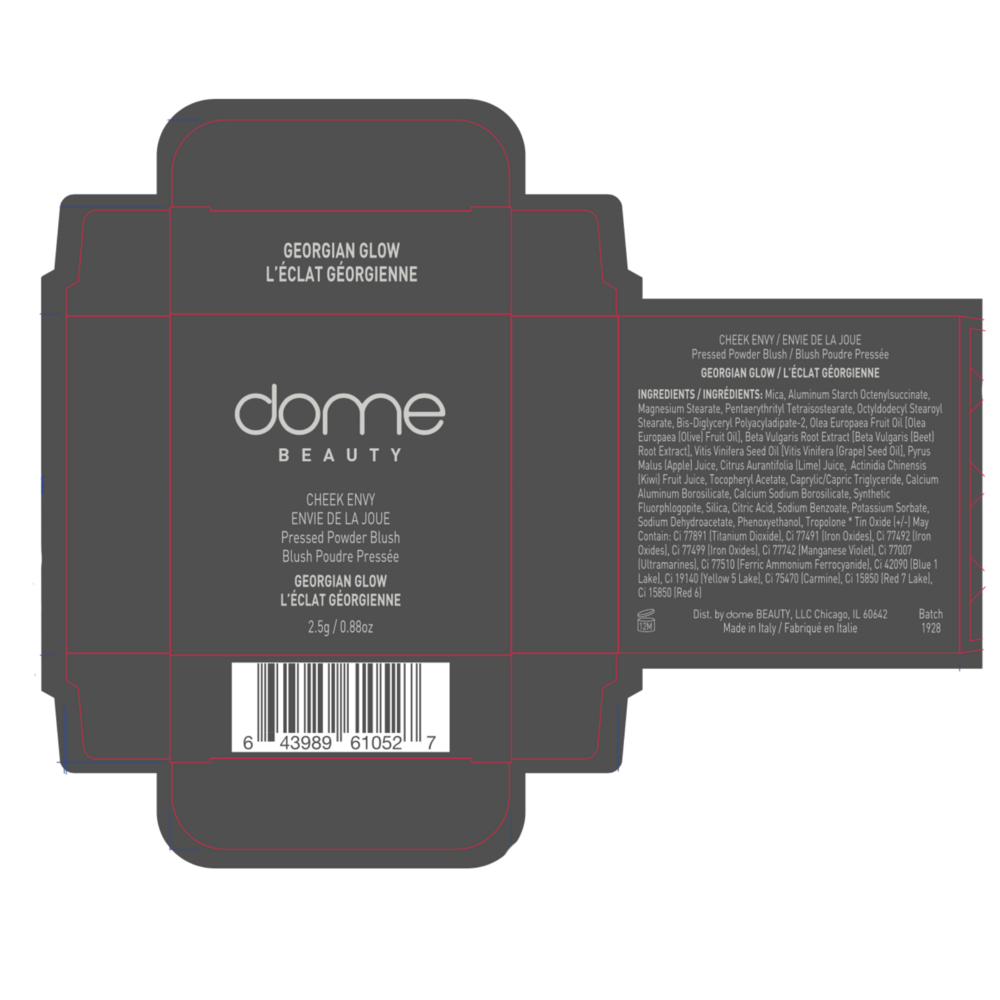 Dome Beauty Cheek Envy Pressed Powder Blush Georgian 0.88oz