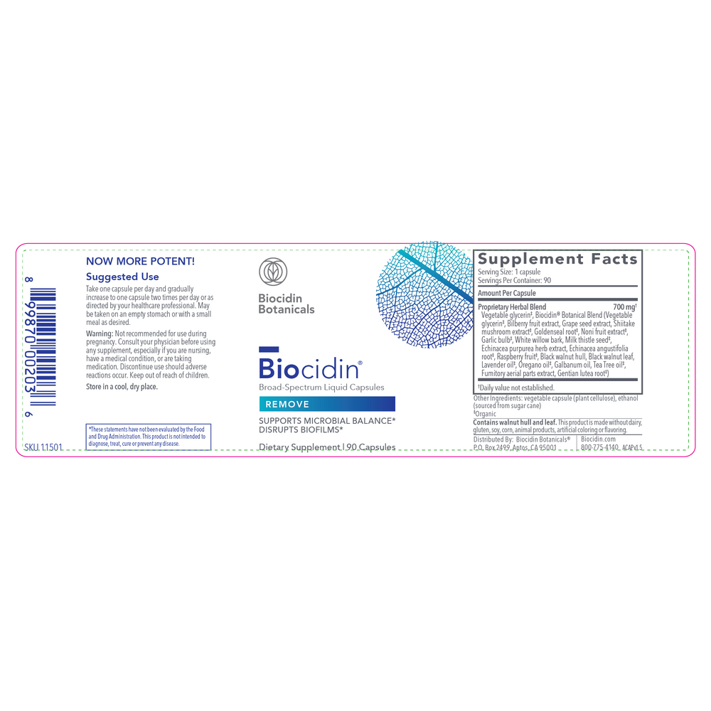 Biocidin Botanicals Biocidin® Capsules - Potent Broad Spectrum 90 capsules