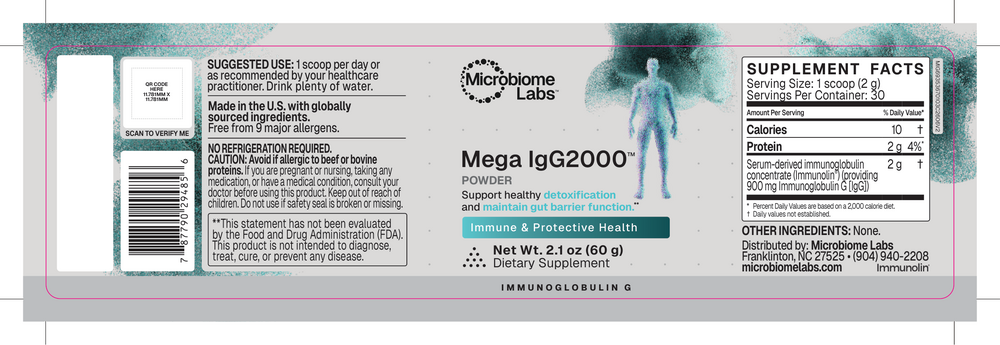 Microbiome Labs Mega IgG2000™ 60 Grams