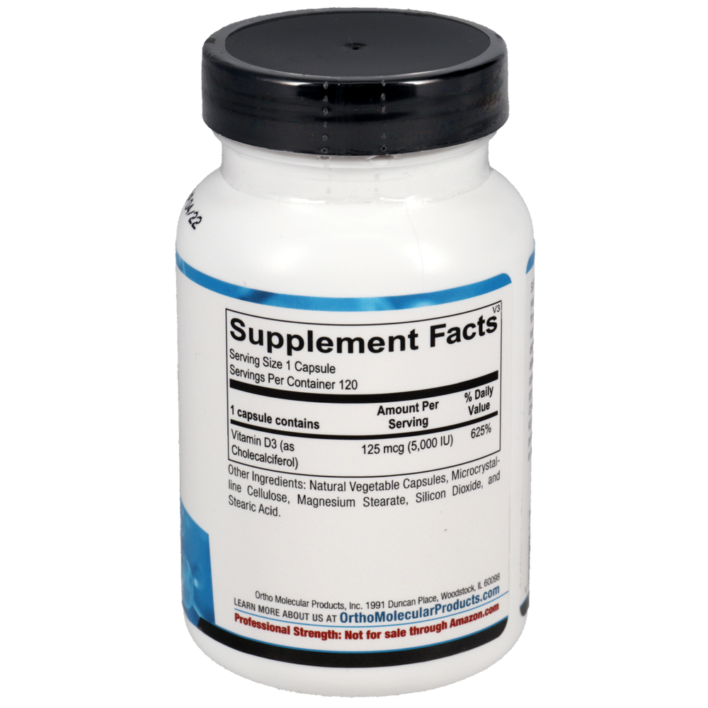 Ortho Molecular Product Vitamin D 5,000 IU 120 capsules