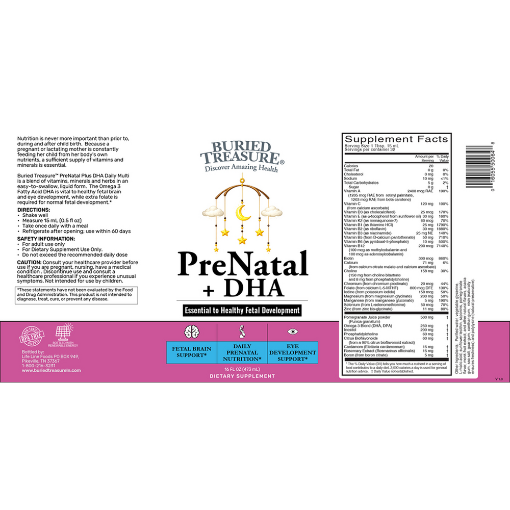 Buried Treasure PreNatal + DHA 473ml