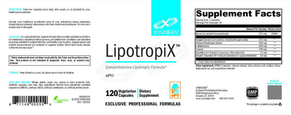 XYMOGEN LipotropiX 120 capsules
