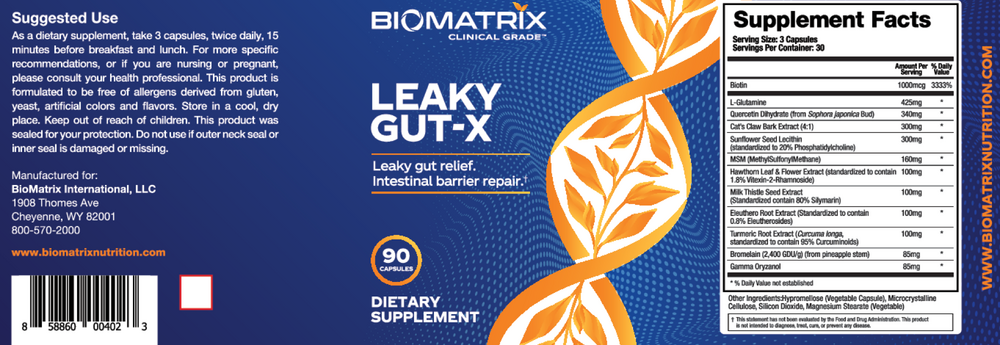 BioMatrix Leaky Gut-X 90 capsules