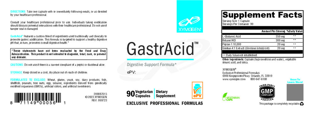 XYMOGEN GastriAcid 90 capsules