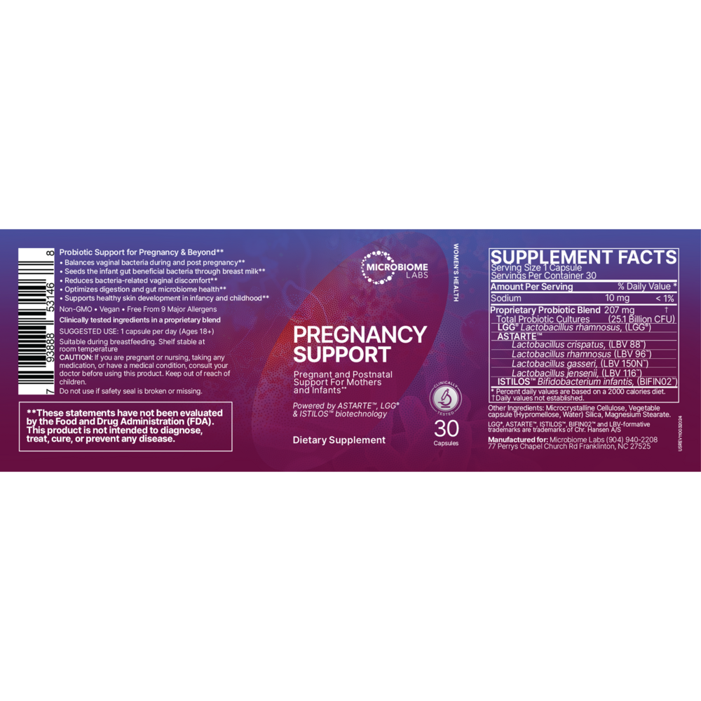Microbiome Labs Pregnancy Support 30 capsules