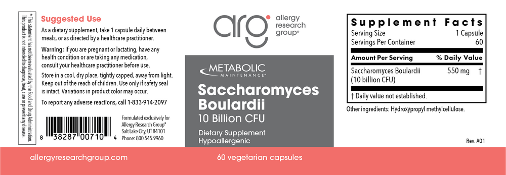Metabolic Maintenance Saccharomyces Boulardii 10 Billion 60 capsules