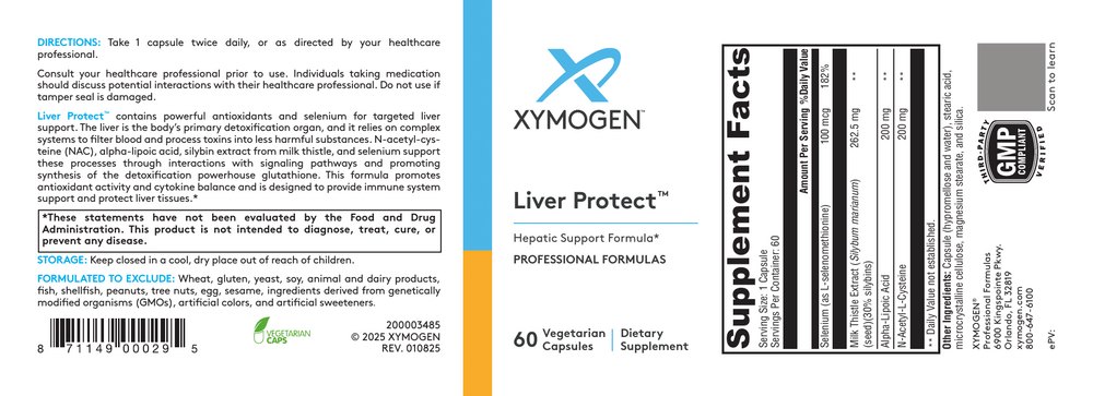 XYMOGEN Liver Protect 60 capsules