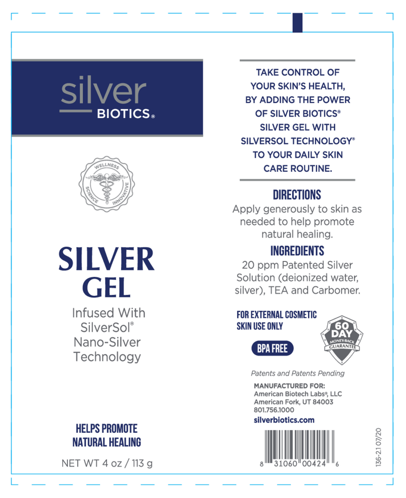 American BioTech Labs Silver Biotics Silver Gel 4oz