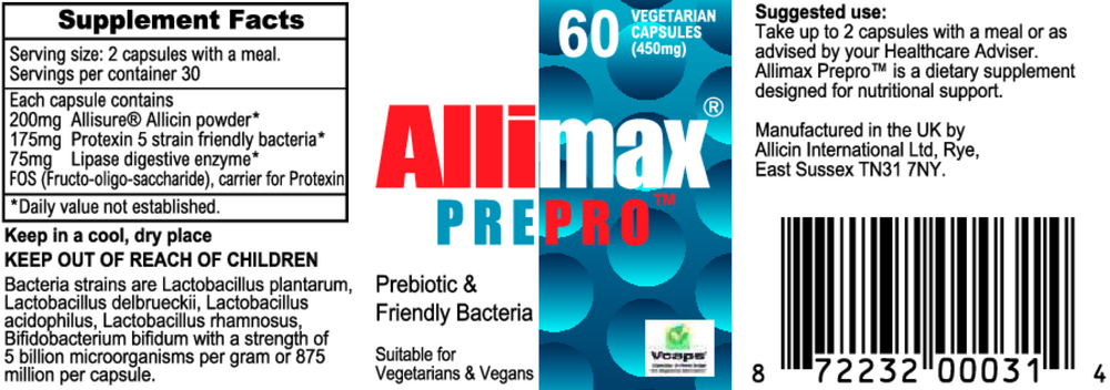 Allimax Nutraceuticals Allimax PrePro 60 capsules
