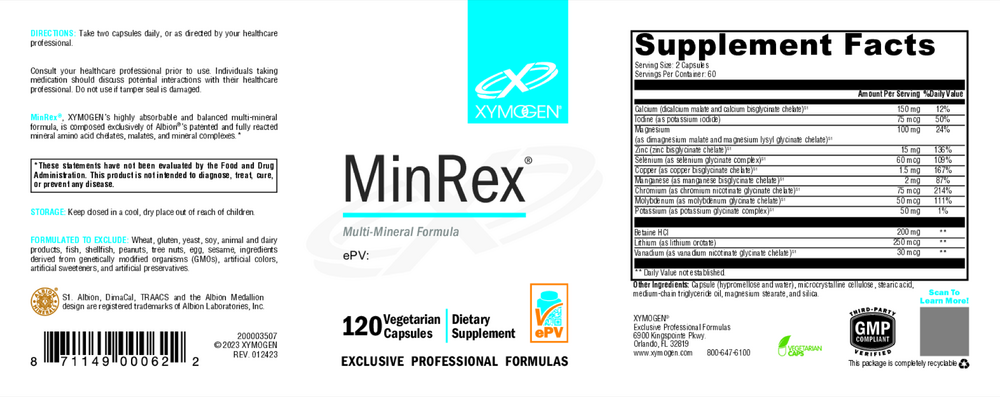 XYMOGEN MinRex 120 capsules