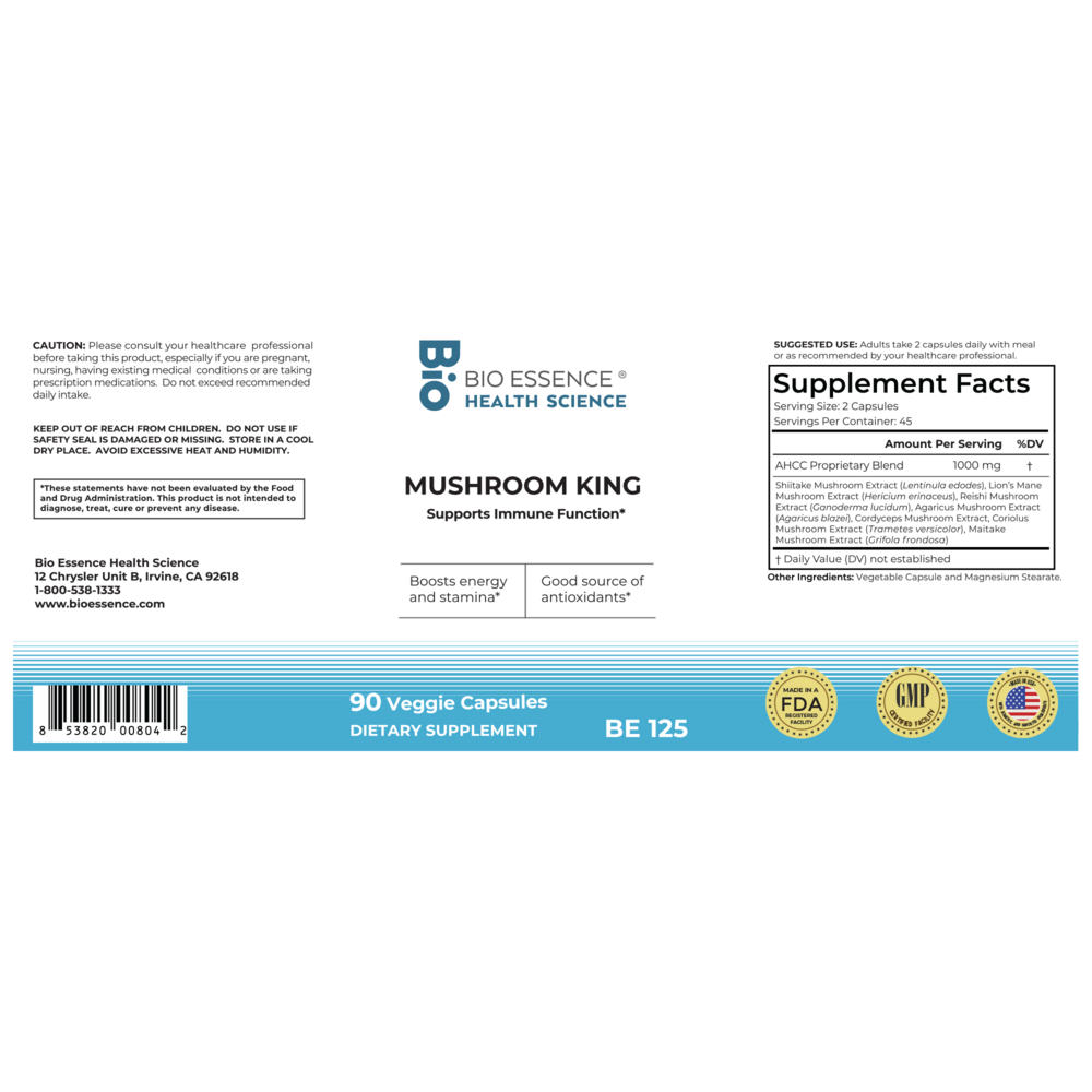 Bio Essence Health Science Mushroom King 90 capsules