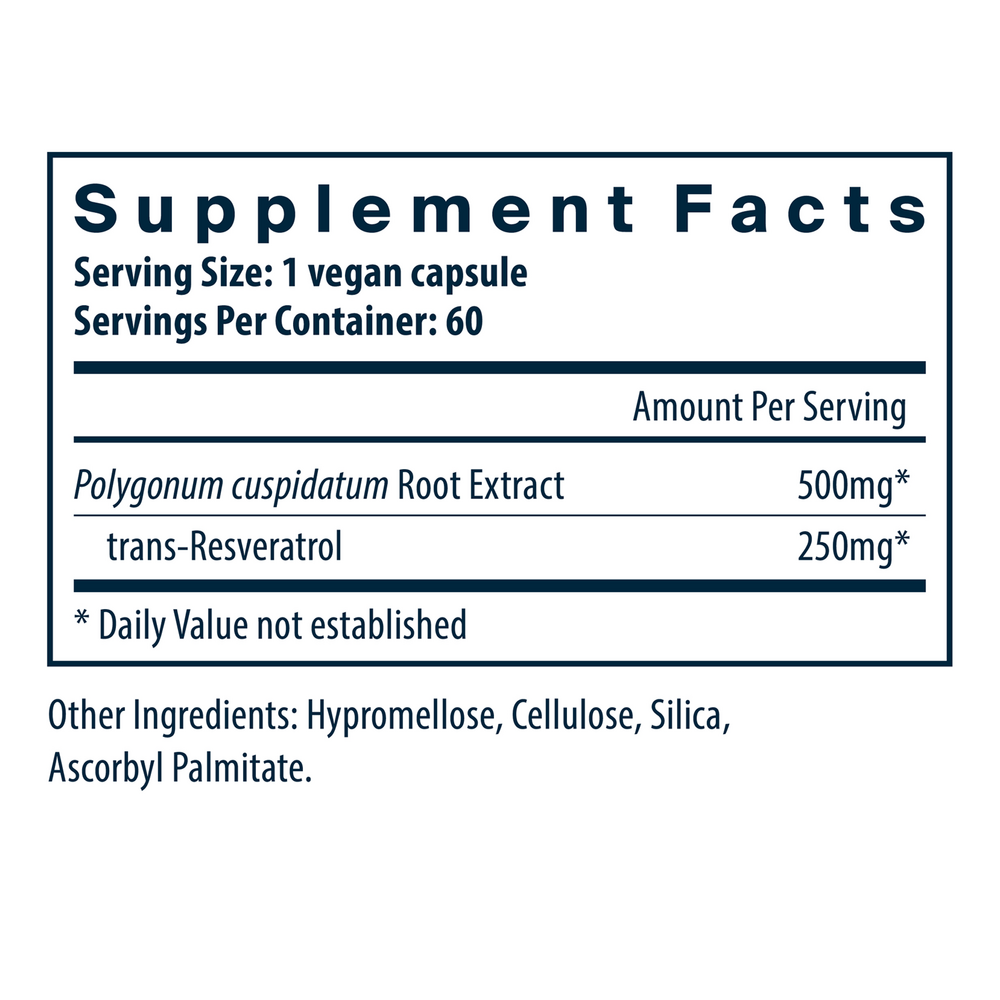 Vital Nutrients Resveratrol 500mg 60 capsules