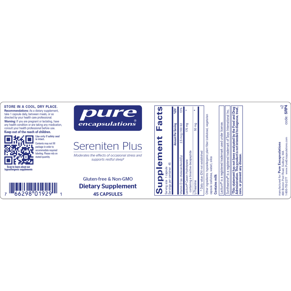 Pure Encapsulations Sereniten Plus 45 capsules