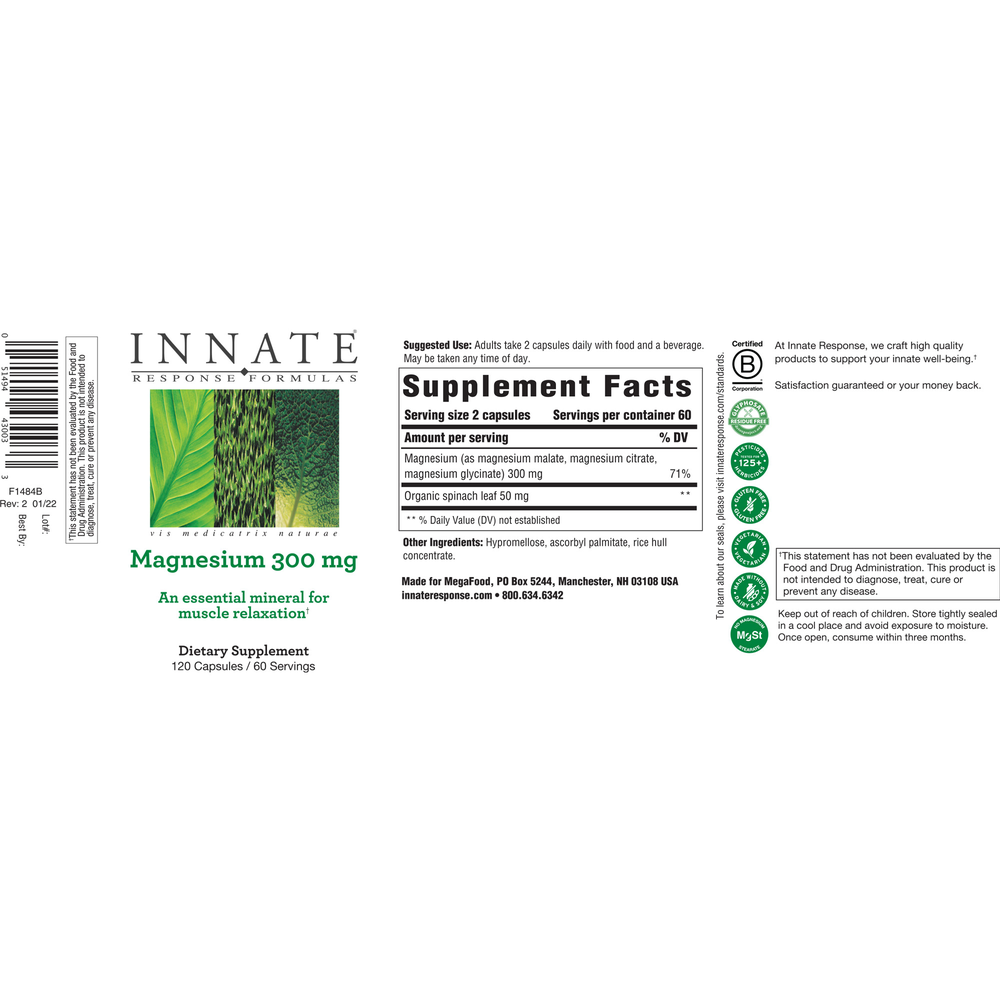 Innate Response Magnesium 300 120 capsules