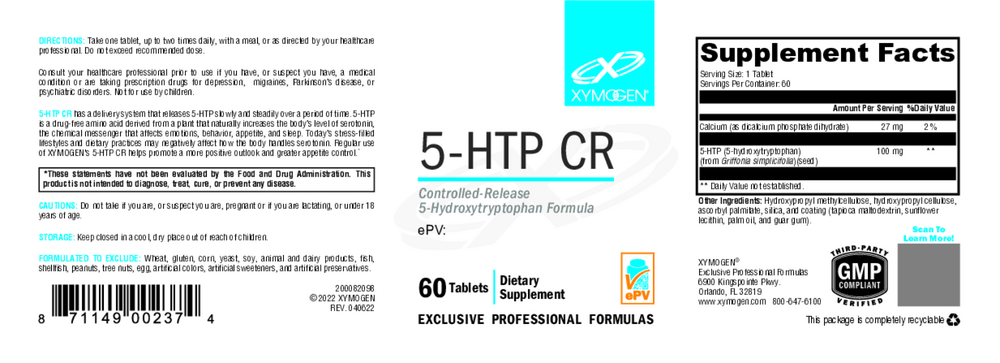 XYMOGEN 5-HTP CR 60 tablets