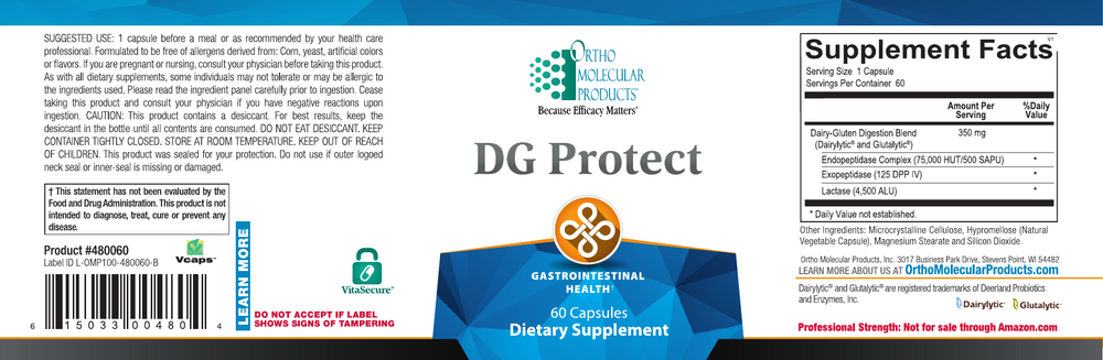 Ortho Molecular Products DG Protect — 60 Capsules