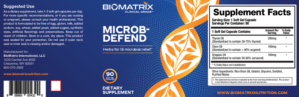 BioMatrix Microb-Defend 90 capsules
