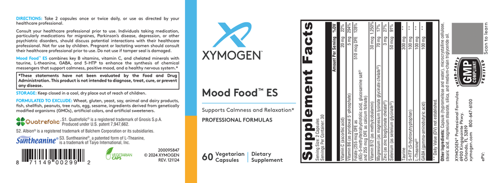 XYMOGEN Mood Food ES 60 capsules