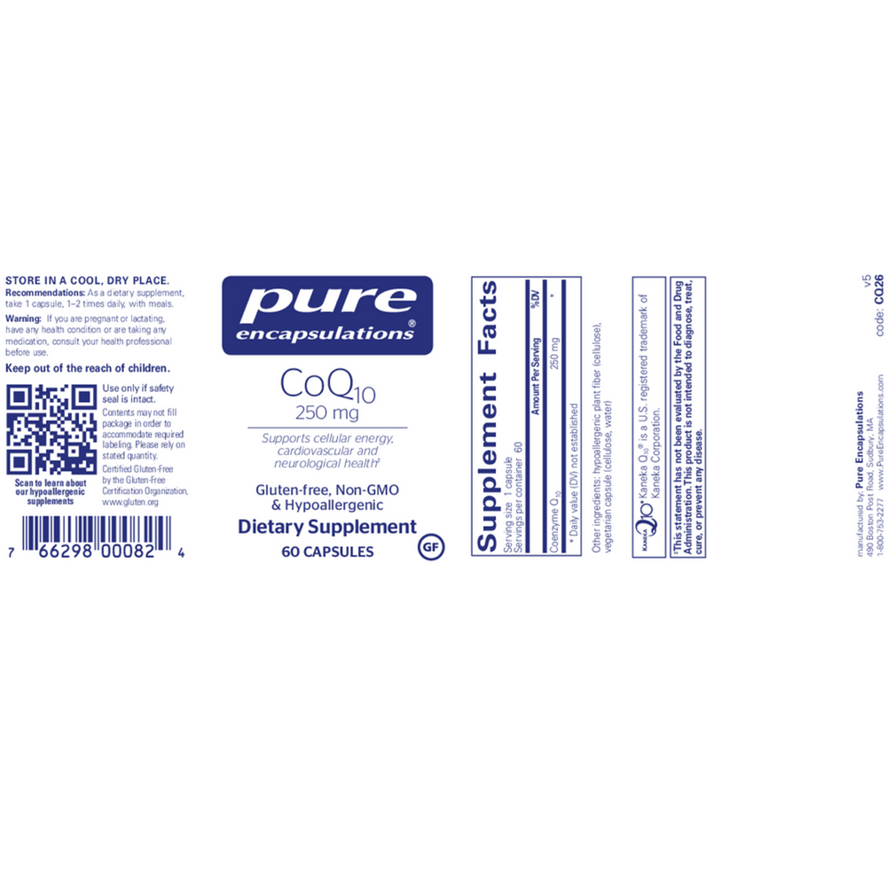 Pure Encapsulations CoQ10 250mg 60 capsules
