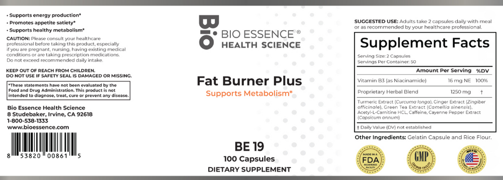 Bio Essence Health Science Fat Burner Plus 100 capsules