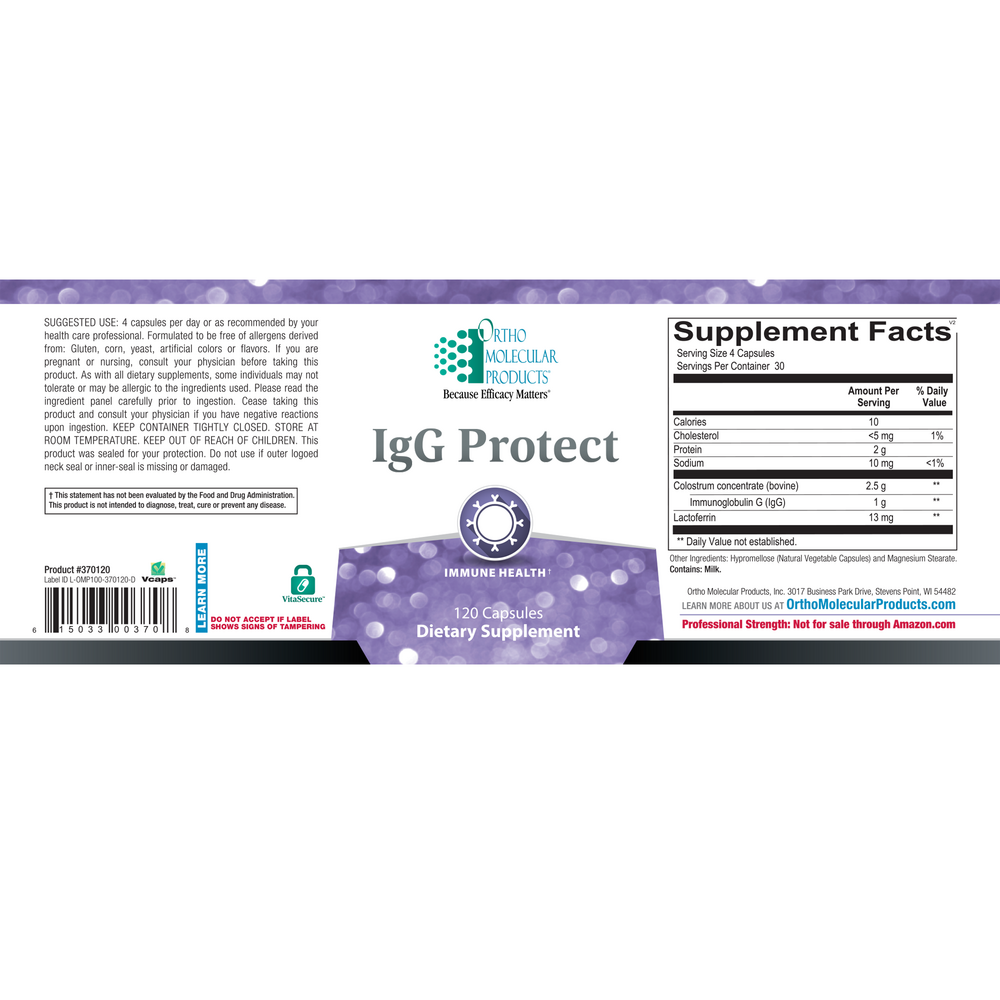 Ortho Molecular Product IgG Protect 120 capsules